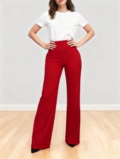 Womens High-Waisted Flared Pants High Waist Stretchy Bootcut Pants for Casual