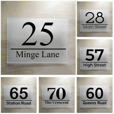 Personalised House Sign Door Numbers Street Address Plaques Modern Floating