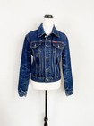 BILLABONG vintage 90s Y2K slim dark wash denim jacket sz 10 8 / retro logo