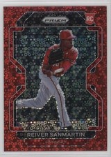 2022 Panini Prizm Tier II Red Donut Circle 90/99 Reiver Sanmartin #160 0s1o