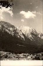 RPPC Busteni View Bucegi Mountains Romania vintage postcard p944