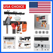 Garden Tool Rack Set, Garage Wall Organization Hanger with 3 Mop Holder and 6...