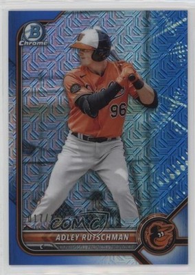 2022 Bowman Chrome Prospects Mega Box Blue Mojo Refractor Adley Rutschman o7m