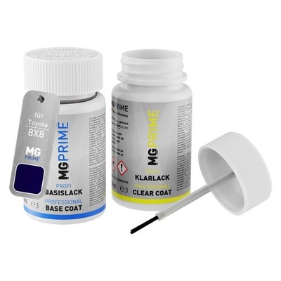 Autolack Lackstift für Toyota 8X8 Dark Blue Mica Nagoya Blau Metallic 2 x 50ml