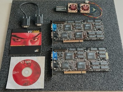 3dfx - STB - voodoo 2 PCI 12MB SLI (2 Cards) - BlackMagic And Noctua Fan Bridge