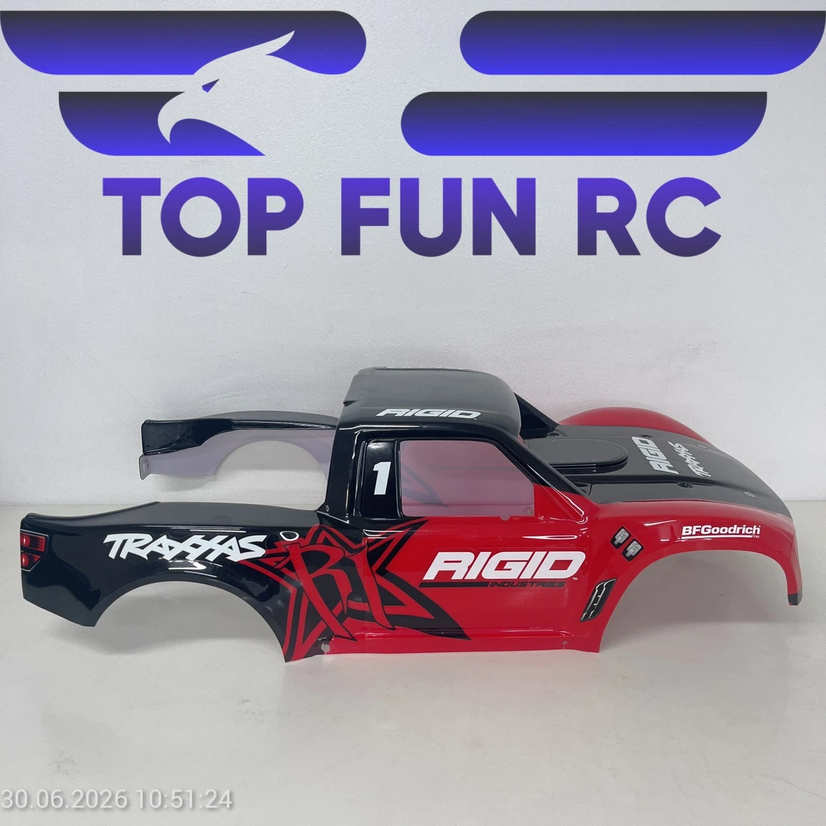 Carrocería Completa Traxxas Ford Raptor R En Negro – Para Modelos RC, Incluye Rejilla Y Soportes Sin Clip