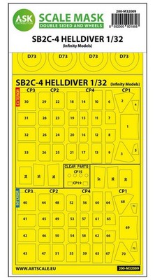 Art Scale Kit 1/32 SB2C-4 Helldiver Double-sided Paint Masking for Infinity kit