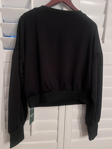 Halara Black L Stretchy Long Sleeve Top Women Size Large New - Picture 2 of 2