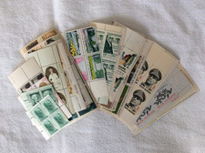 LOT 50 DIFFERENT 1, 5, 6, 8 CENT U.S. STAMPS PLATE BLOCKS MINT NEVER HINGED MNH