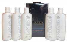 5 Bottles  1 Mitt Bondi Sands Pure Self Tan Foaming Water Dark 6.76 Fl Oz