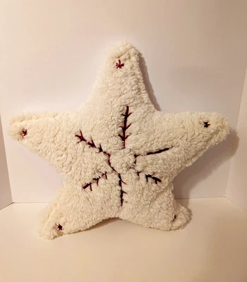 Pottery Barn Cozy Embroidered Snowflake Star Shaped Decorative Pillow Christmas - Image 1 of 4