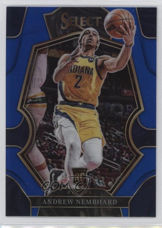 2022-23 Panini Select Premier Level Blue Prizm Andrew Nembhard #186 18jt