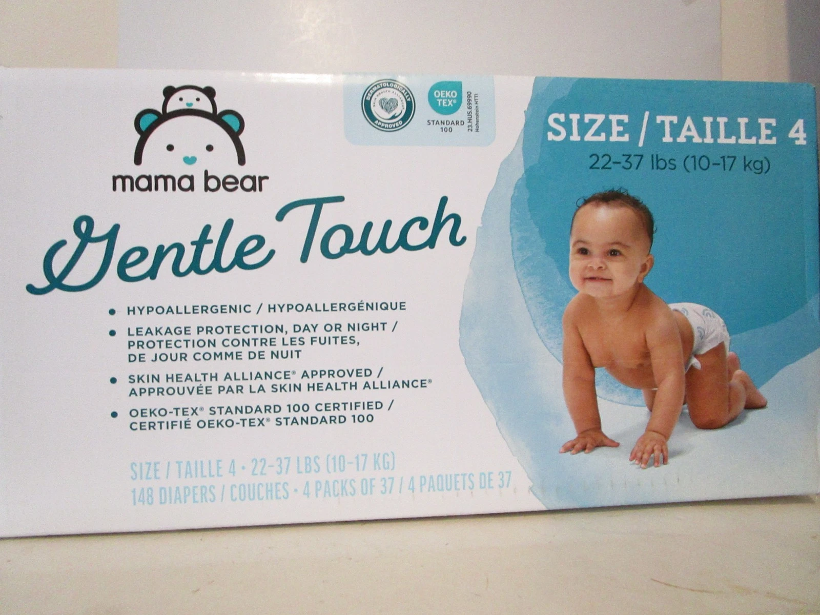 Mama Bear Gentle Touch Diapers Hypoallergenic Size 4 ~ 148 Count (4 Packs of 37)
Opens in a new wind