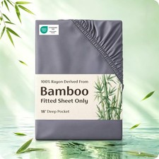 PureWoven Queen Fitted Sheet Qnly 100 Rayon Derived from Bamboo  Cooling