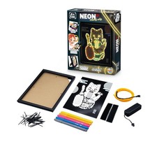 Cadre Néon Maneki-Neko – Kit DIY pour Enfants – Colorie, Assemble et Allume