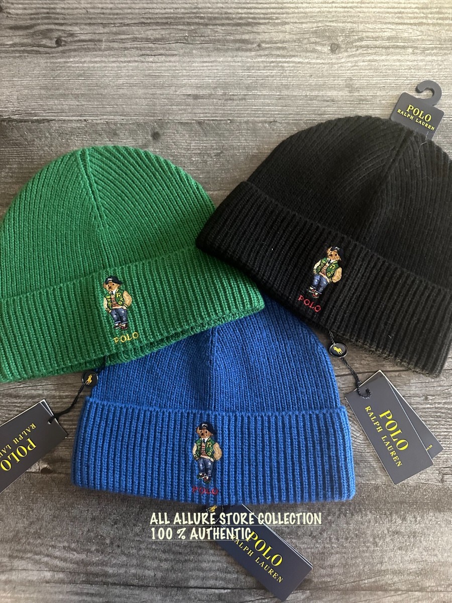 BN Polo Ralph Lauren Men's Signature Varsity Bear Beanie PICK