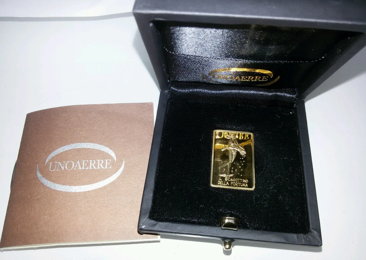 LINGOTTO DELLA FORTUNA UNOAERRE GRAMMI 5 IN ORO GIALLO 750 18 KT