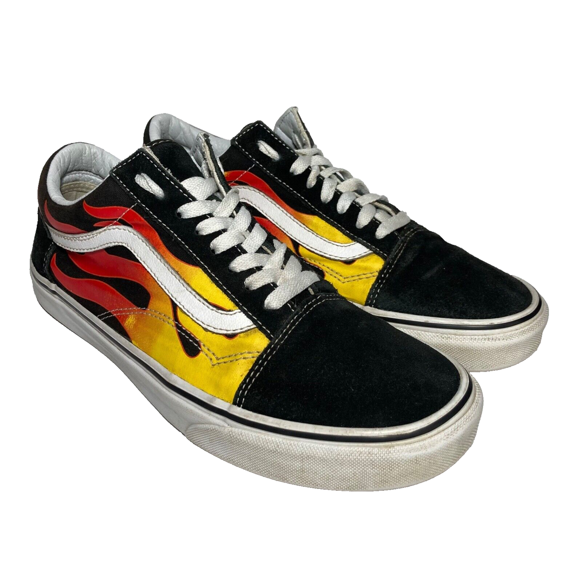 VANS FLAME OLD SKOOL SHOES Mens 9 Prints Lace Up Multi Color