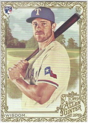 Patrick Wisdom (RC) 2019 Topps Allen and Ginter Hot Box Gold Border SP #211