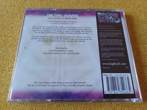 Doctor Who Companion Chronicles 3.10: The Time Vampire - Big Finish CD SEALED - Picture 2 of 2