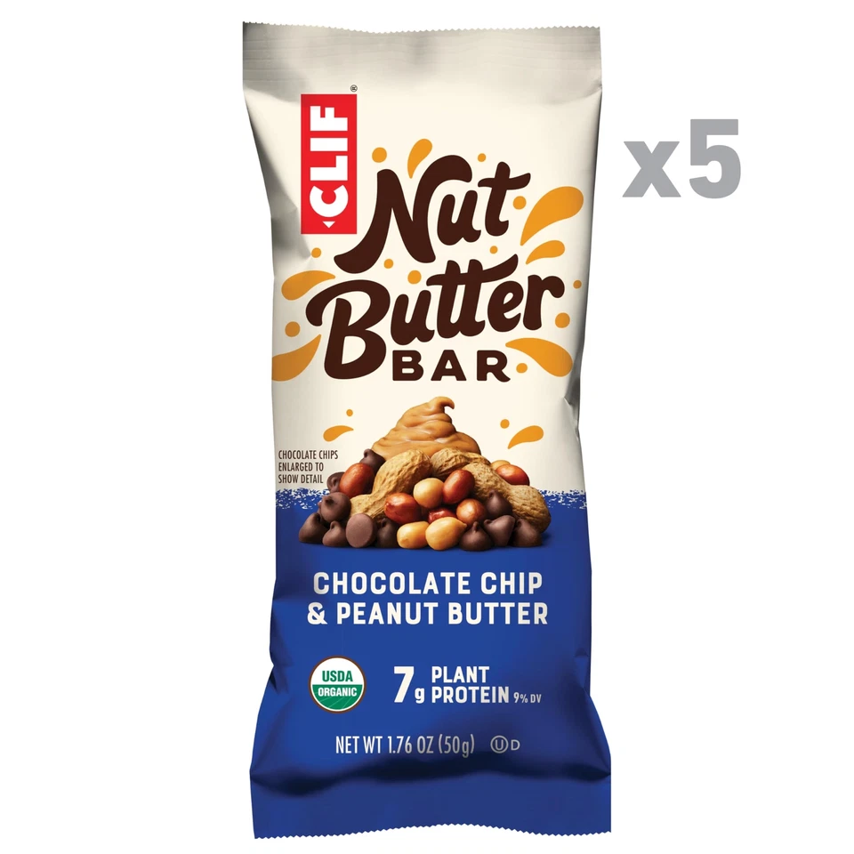 BestBy01/26 CLIF Nut Butter Bar ChocolateChip PeanutButter Organic 5 Pack 1.76oz - Image 2 of 4