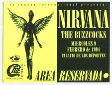 NIRVANA  HARD TO FIND 1994 Backstage Pass Spain In Utero Kurt Cobain