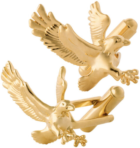 Gold Plated Eagle Cufflinks Ari D Norman - Picture 1 of 11