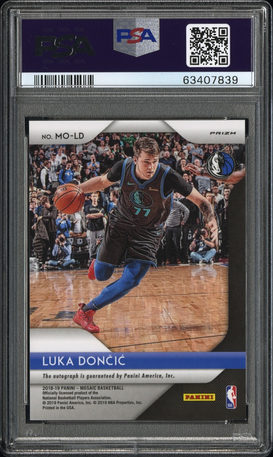 2018-19 Luka Doncic Panini Prizm Mosaic - Rookie Auto PSA 9 VERY RARE 📈 📈 📈 view 2
