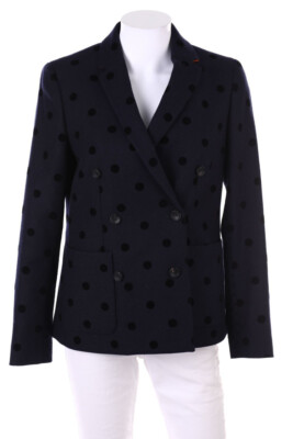 Paul Smith Blazer Double-Breasted Wool-Blend Dots I 42 = D 36 dark blue