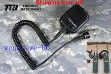 US! TRI THALES Hand Microphone 6pin with Air Duct Earphone for PRC 152 148 Radio
