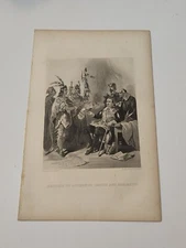 Meeting of Governor Carver and Massasoit c. 1872 Engraving (228)