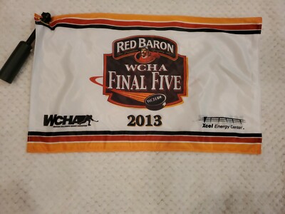 WCHA Red Baron Final Five 2013 Spinning Cheer Flag Xcel Energy Cntr,double sided