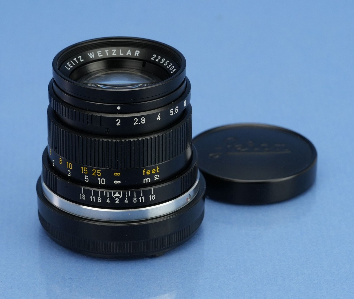LEICA LEITZ 50MM SUMMICRON M F2 11817 3RD VERSION BLACK LENS +CAPS 