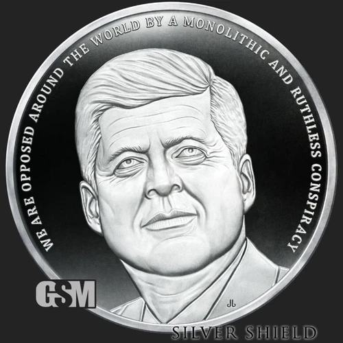 2022 Silver Shield JOHN F KENNEDY - 1oz Proof - #34 in the "Presidents" Series