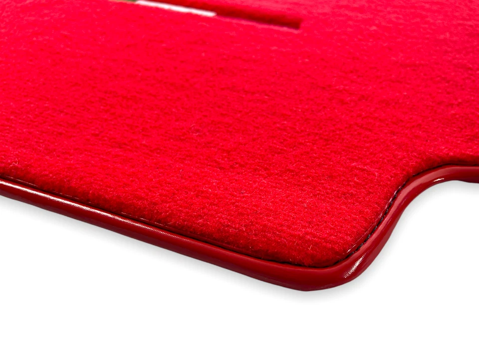 Floor Mats For Ferrari 328 GTB 1985-1989 Red Tailored Carpets Italian Emblem - Image 2 of 4