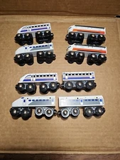 Toys R Us Wooden Toy Trains Lot Of Pieces Various Models. 