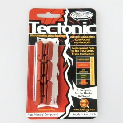 Koolstop R6 Tectonic Salmon KS-TECSA Bremsbeläge V-Brake Salmon Aluminium Felge
