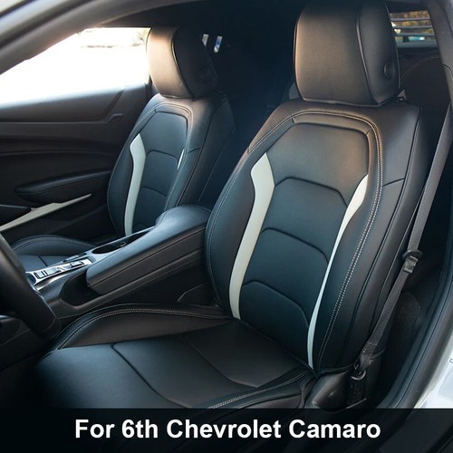 FOR 2016-2018 CHEVROLET 6TH CAMARO MOTOPTES CUSTOM CAR LEATHER COVERS 5 SEATS - Picture 7 of 42