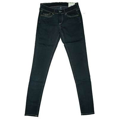 PEPE JEANS Pixie Damen Hose Skinny Slim low stretch 34 XS S W27 L32 schwarz NEU