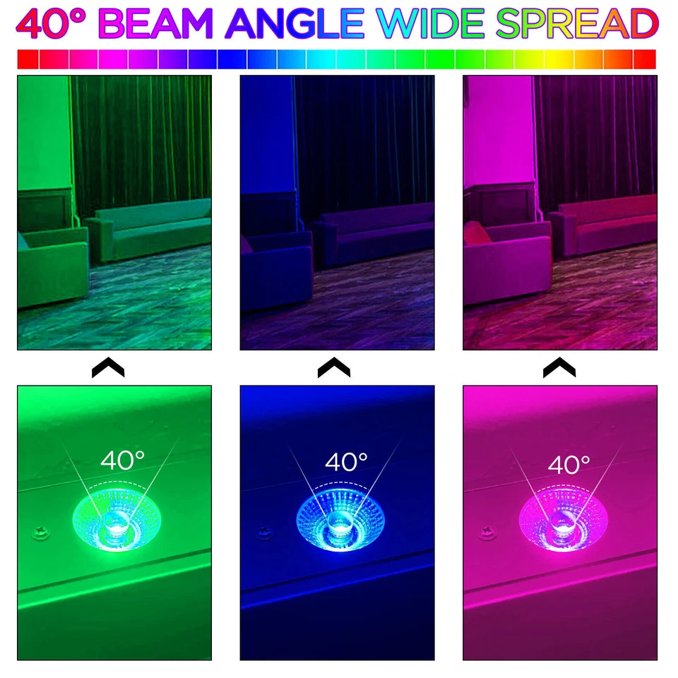 120W 24LED Wall Washer Party Light DMX RGB 3 IN 1 Beam Wash Lights Bar w/Remote - Image 3 of 4