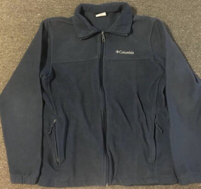Vtg 90s Columbia Fleece Jacket L Blue Climbing Hiking Tommy Sailing Nautical USA