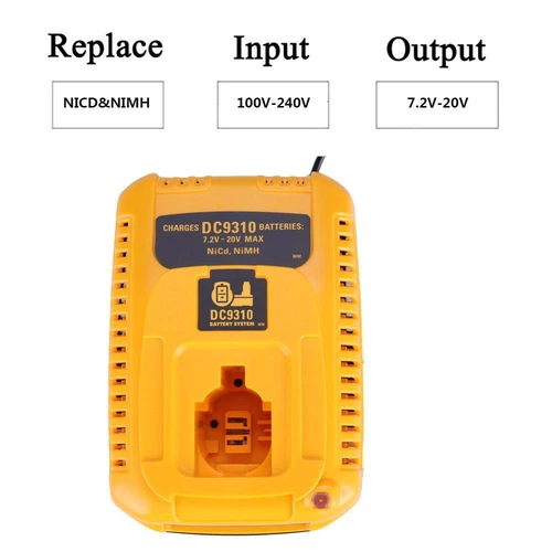 Battery Charger DC9310 For DEWALT 7.2V-18V Battery DC9096 DW9096 DE9095 AU plug - Picture 7 of 9