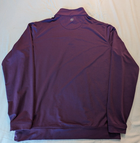 Maglione pullover Peter Millar Crown Sport da uomo XL golf elasticizzato 1/4 cerniera viola - Foto 6 di 9
