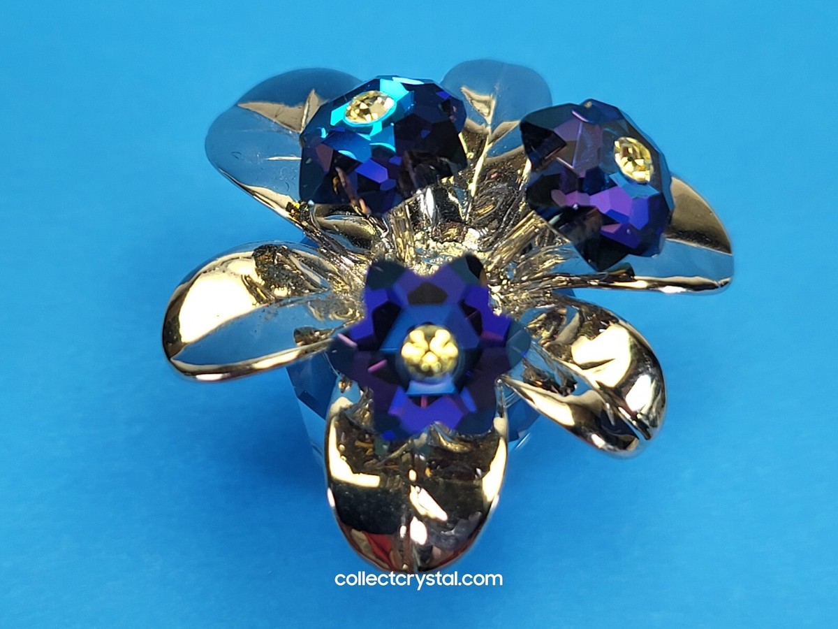 Swarovski Happy Flower Figurine Memories Blue Primula Rhodium
