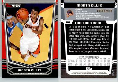 Monta Ellis 2008-09 Topps Tip-Off  Red #80 /2008 Warriors