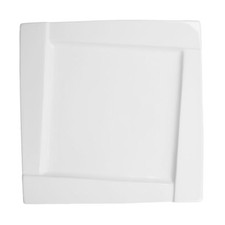 Speiseteller Essteller Porzellan Teller Originale Flachteller Quadratisch 25 cm