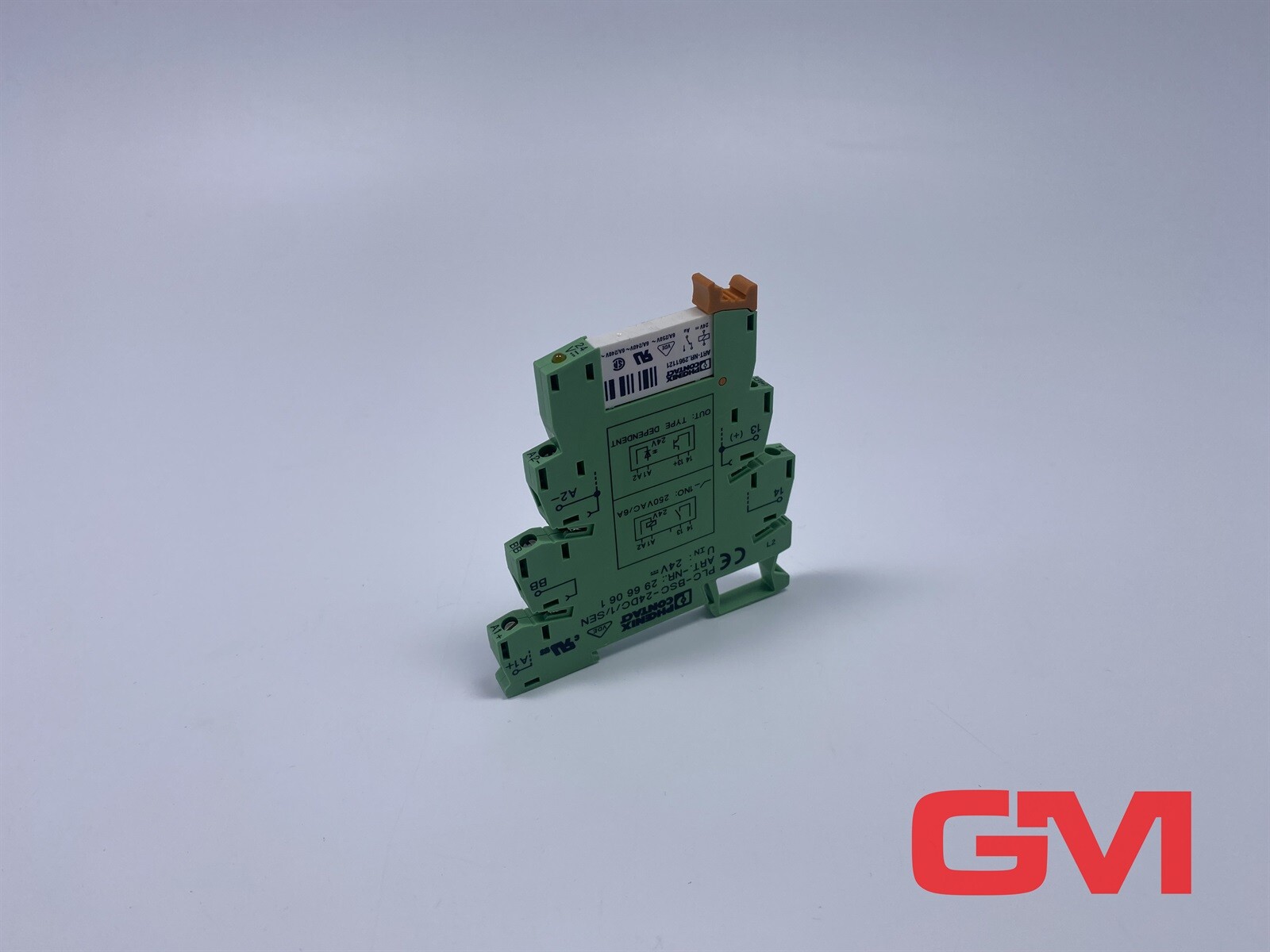 Phoenix Contact Relay Socket 2966061 PLC-BSC- 24DC/ 1/SEN Green