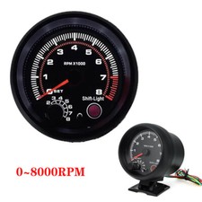 95mm Tachometer Gauge Tacho LCD Hourmeter 0-8000RPM Rev Counter Car Boat Marine