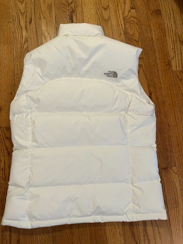 VTG The North Face 600 Down Puffer Nuptse Vest Girl's Size XL White Retro96 - Picture 3 of 22