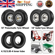 Pneumatic/Solid 10" Sack Truck Wheelbarrow Tyres Trolley Wheel Cart Tyre Wheels